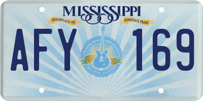 MS license plate AFY169