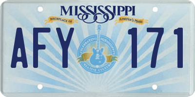 MS license plate AFY171