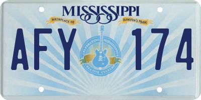 MS license plate AFY174