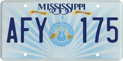 MS license plate AFY175
