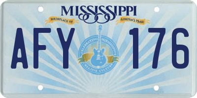 MS license plate AFY176