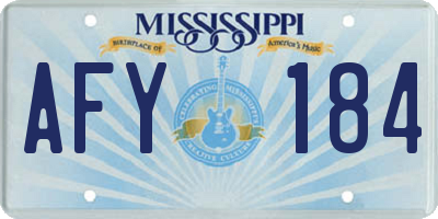 MS license plate AFY184