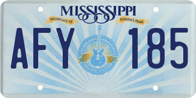 MS license plate AFY185