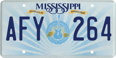 MS license plate AFY264