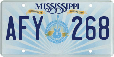 MS license plate AFY268