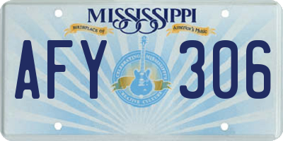 MS license plate AFY306