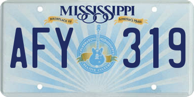 MS license plate AFY319