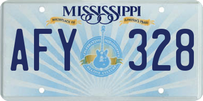 MS license plate AFY328