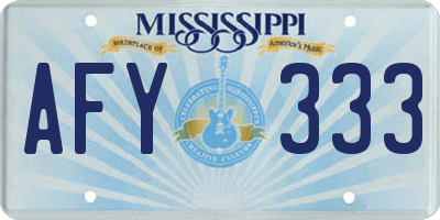 MS license plate AFY333