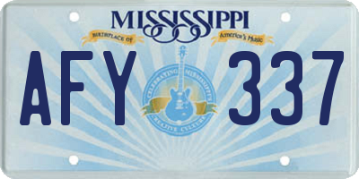 MS license plate AFY337