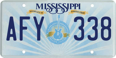 MS license plate AFY338