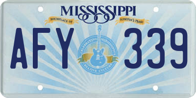 MS license plate AFY339