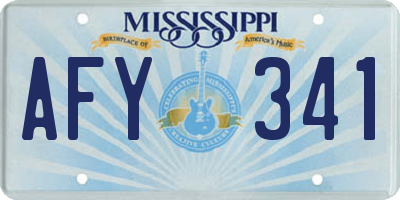 MS license plate AFY341