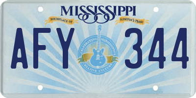 MS license plate AFY344