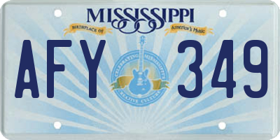 MS license plate AFY349