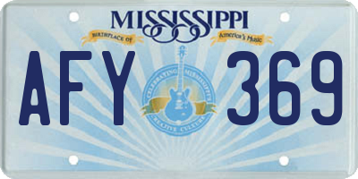 MS license plate AFY369