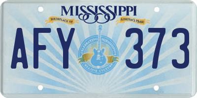 MS license plate AFY373