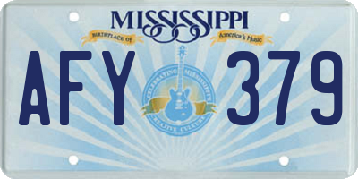 MS license plate AFY379
