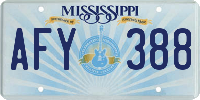 MS license plate AFY388