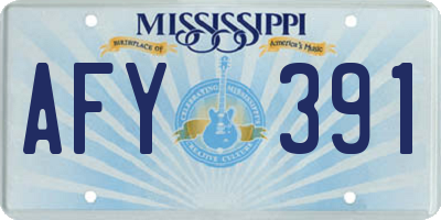 MS license plate AFY391