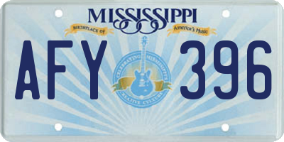 MS license plate AFY396