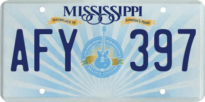 MS license plate AFY397