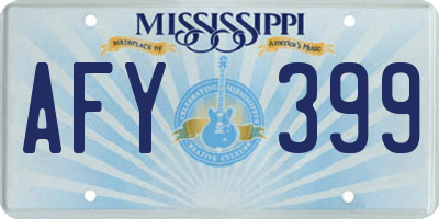 MS license plate AFY399