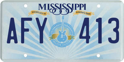 MS license plate AFY413