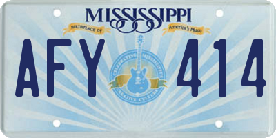 MS license plate AFY414