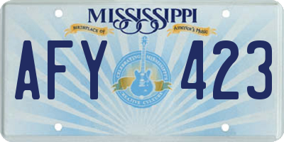 MS license plate AFY423