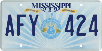 MS license plate AFY424