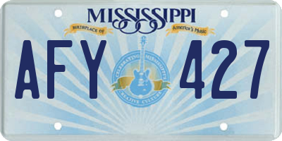 MS license plate AFY427