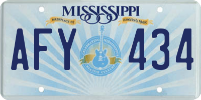 MS license plate AFY434