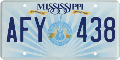 MS license plate AFY438
