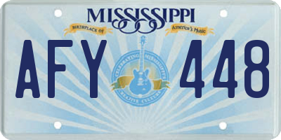 MS license plate AFY448