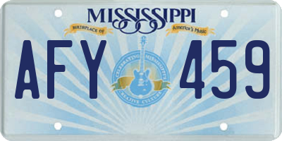 MS license plate AFY459