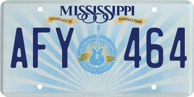 MS license plate AFY464