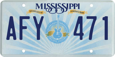 MS license plate AFY471