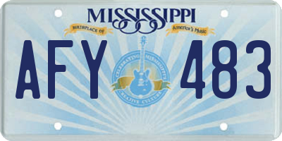 MS license plate AFY483