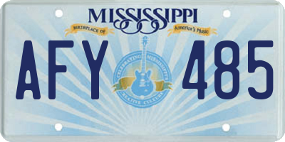MS license plate AFY485