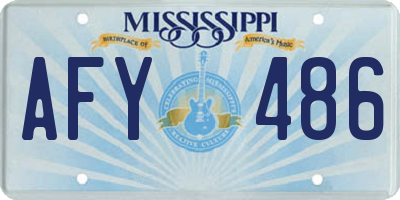 MS license plate AFY486