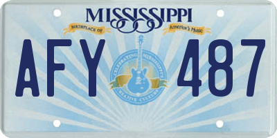 MS license plate AFY487