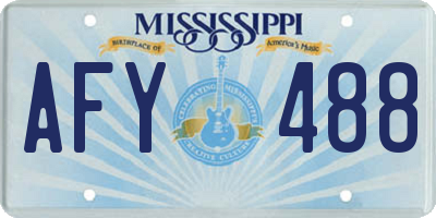 MS license plate AFY488