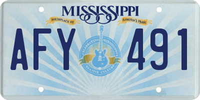 MS license plate AFY491