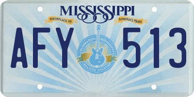 MS license plate AFY513