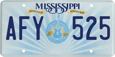 MS license plate AFY525