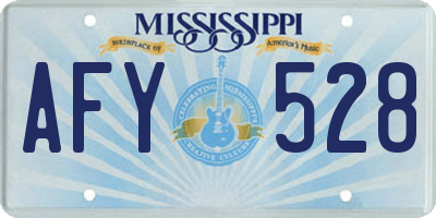 MS license plate AFY528