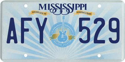 MS license plate AFY529