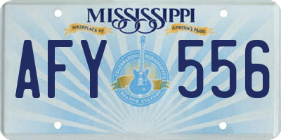 MS license plate AFY556