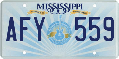 MS license plate AFY559